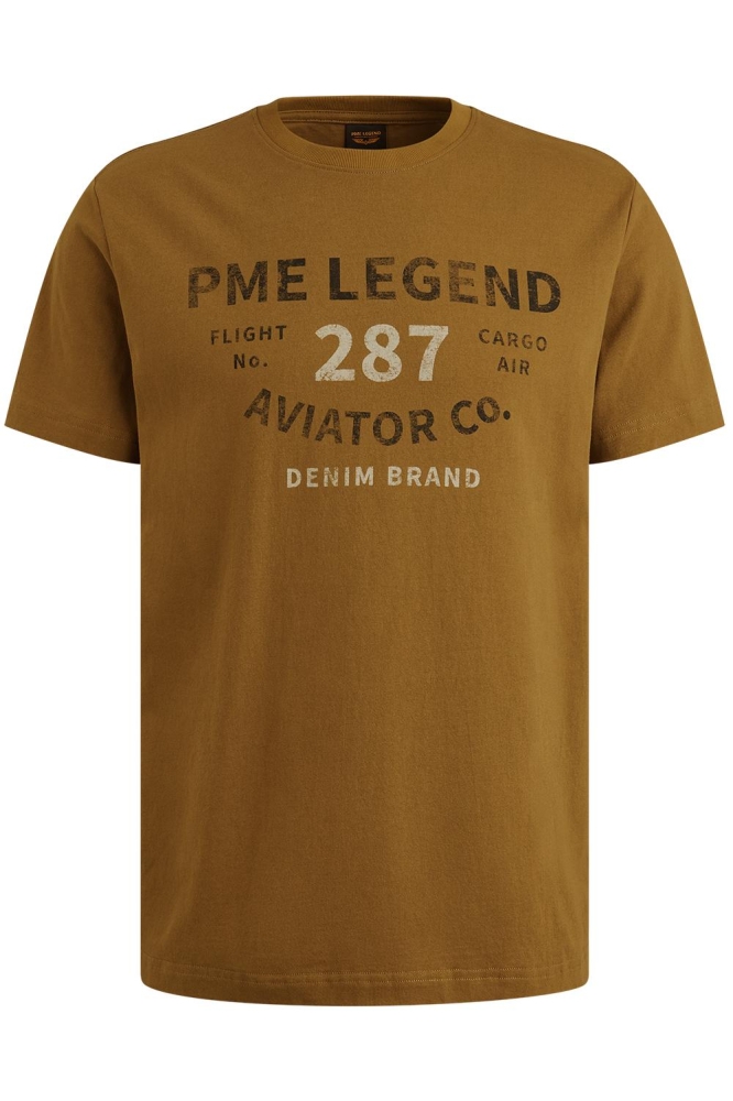 PME legend gele heren t-shirt | Vooraanzicht