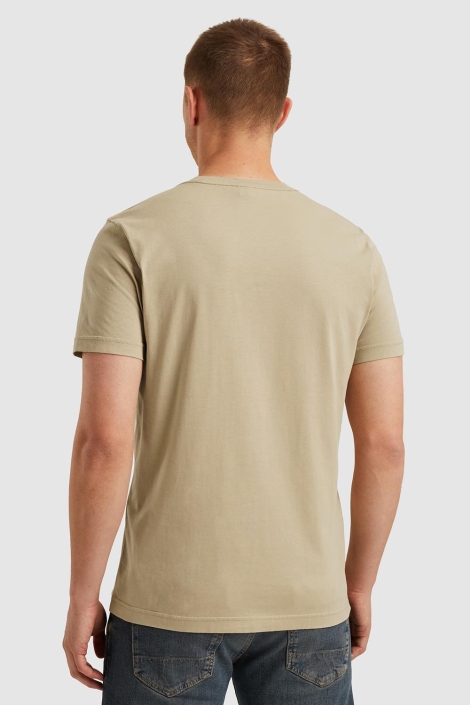PME legend beige heren t-shirt | Model achteraanzicht