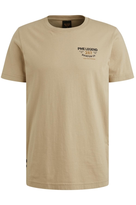 PME legend beige heren t-shirt | Vooraanzicht