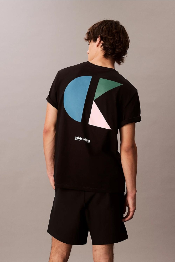 Calvin Klein zwarte heren t-shirt | Model achteraanzicht