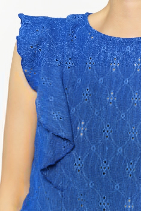 LolaLiza blauwe dames top | Close up