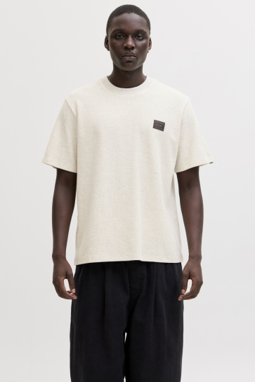 Jack & Jones jjdaytona tee ss crew neck sn Beige