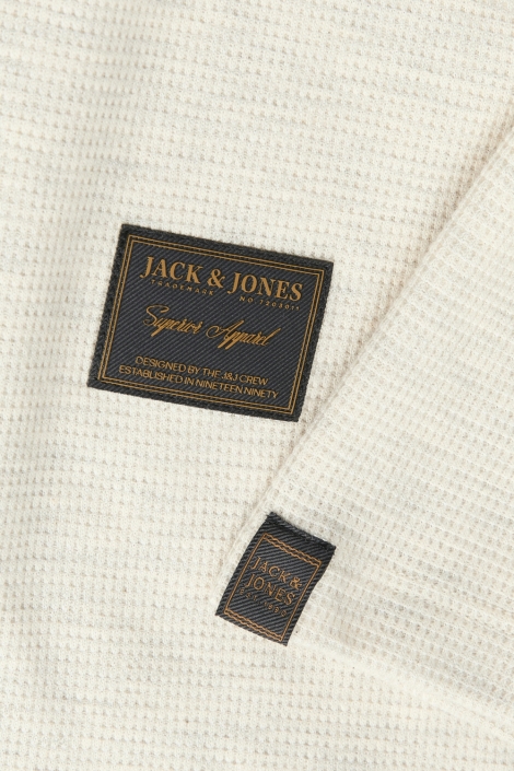 Jack & Jones beige heren t-shirt | Close up