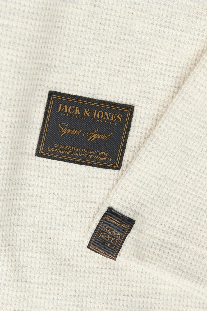 Jack & Jones beige heren t-shirt | Close up