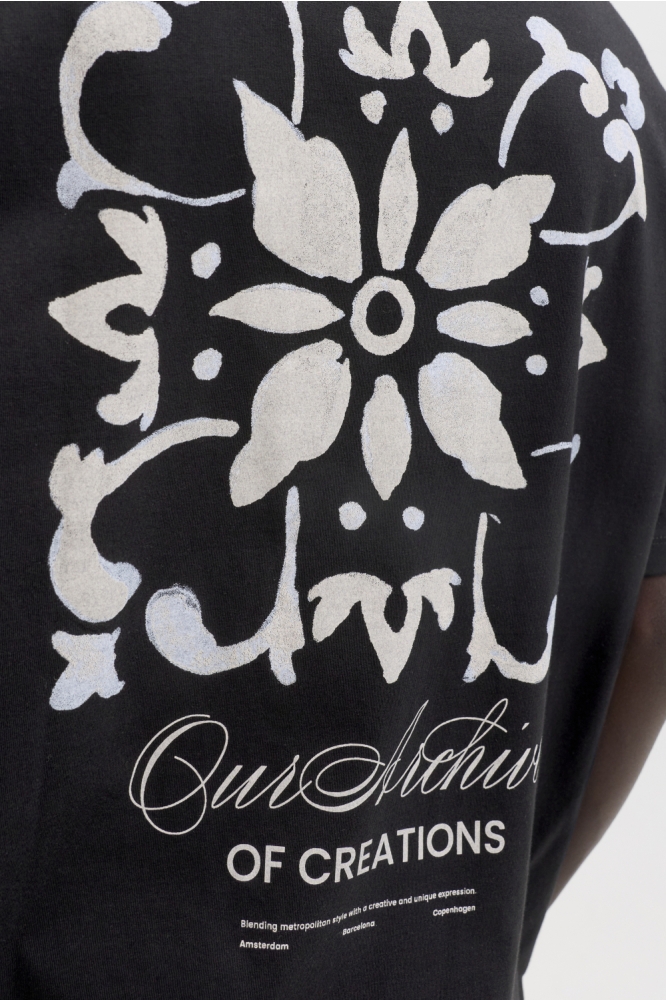 Jack & Jones zwarte heren t-shirt | Close up