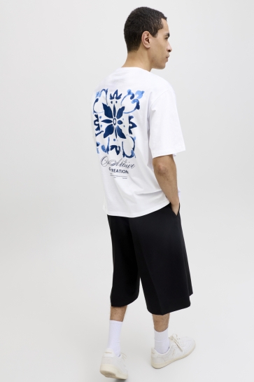 Jack & Jones T-shirt JJART PRINT TEE SS CREW NECK 12288095 BRIGHT WHITE