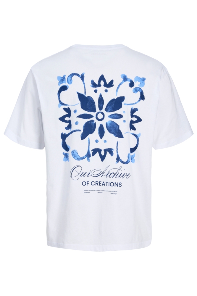 Jack & Jones witte heren t-shirt | Achteraanzicht