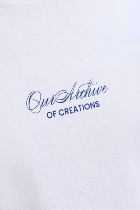 Jack & Jones witte heren t-shirt | Close up