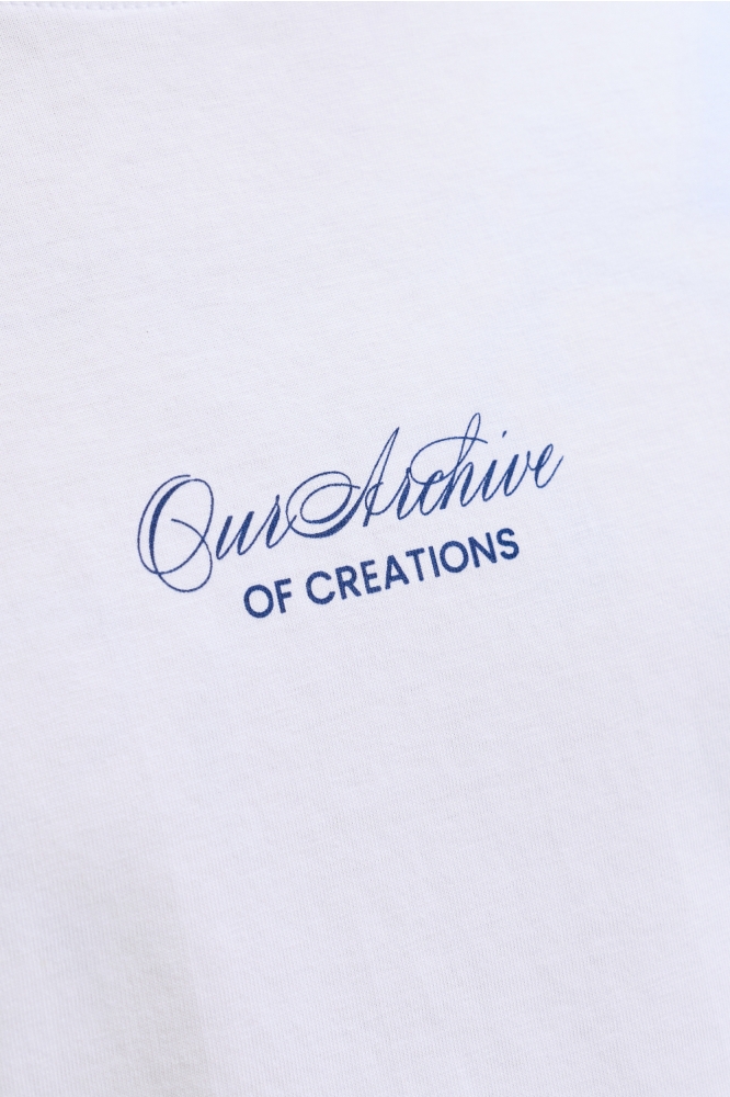 Jack & Jones witte heren t-shirt | Close up