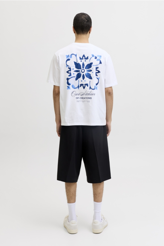 Jack & Jones witte heren t-shirt | Model
