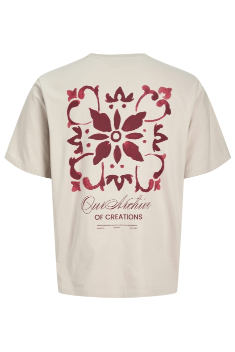 Jack & Jones beige heren t-shirt | Achteraanzicht