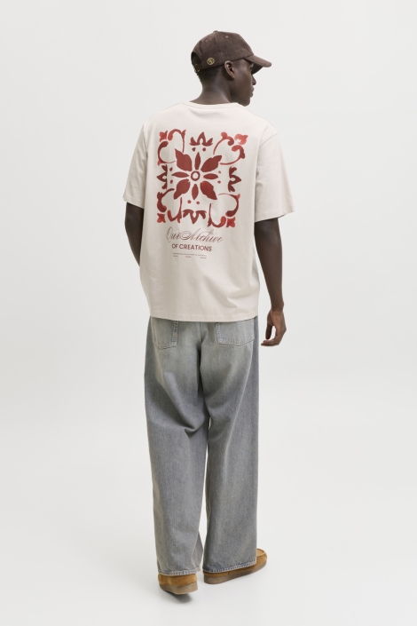 Jack & Jones beige heren t-shirt | Model