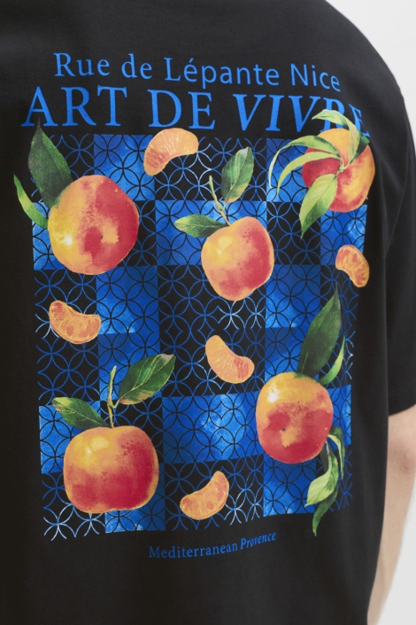 Jack & Jones zwarte heren t-shirt | Close up