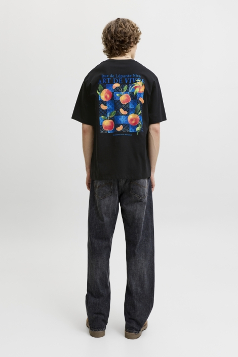 Jack & Jones zwarte heren t-shirt | Model