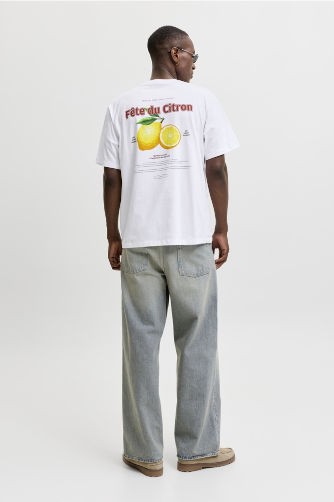 Jack & Jones witte heren t-shirt | Model achteraanzicht