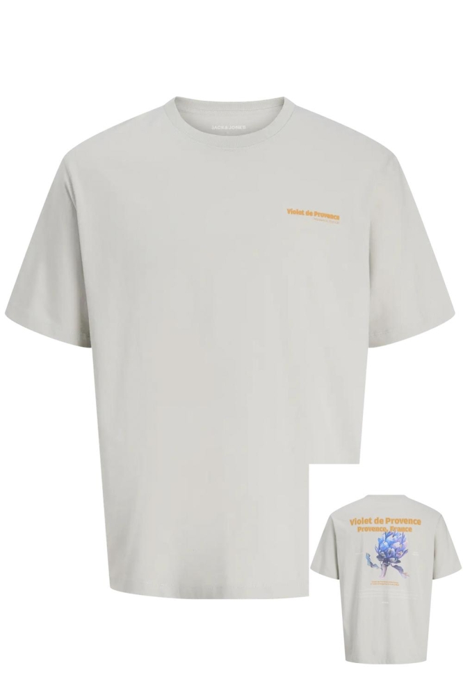 Jack & Jones grijze heren t-shirt | Vooraanzicht