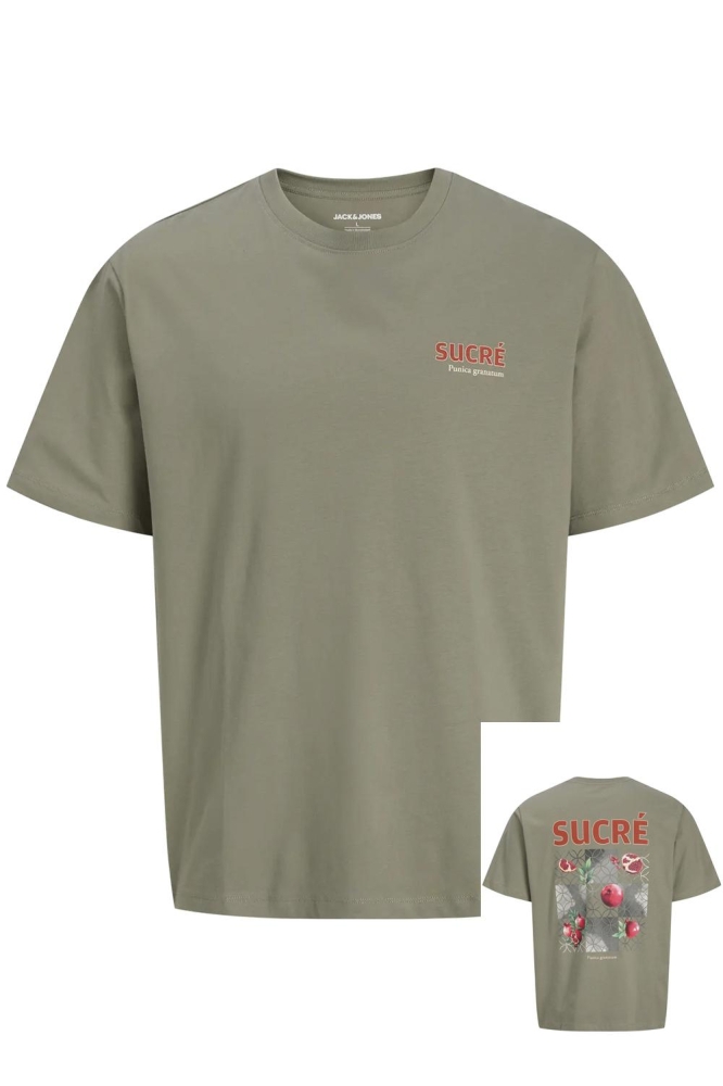Jack & Jones groene heren t-shirt | Vooraanzicht