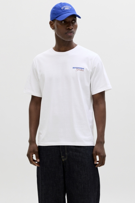 Jack & Jones witte heren t-shirt | Model vooraanzicht