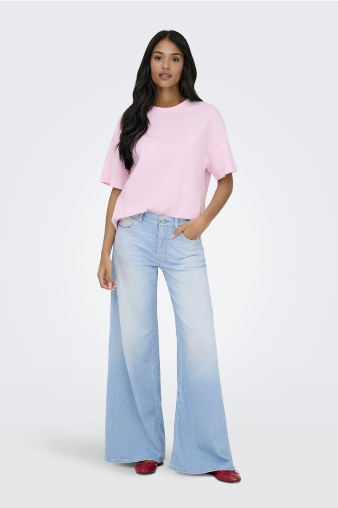 Jacqueline de Yong roze dames t-shirt | Model