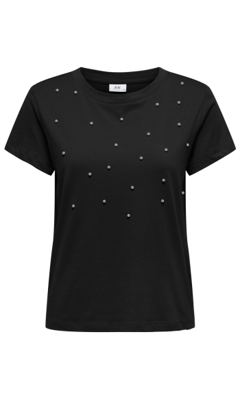 JDYHESTER LIFE S/S STUD TOP JRS 15363528 BLACK/STUDS
