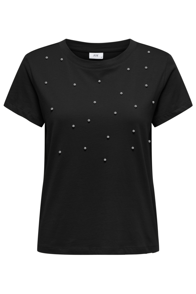 Jacqueline de Yong zwarte dames t-shirt | Vooraanzicht