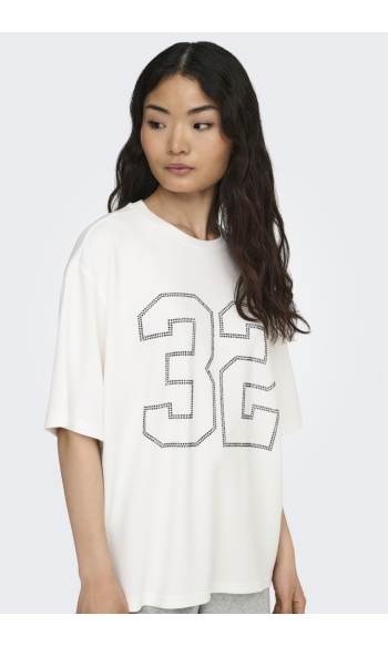 JDYNILA S/S T-SHIRT JRS 15371517 BRIGHT WHITE/32