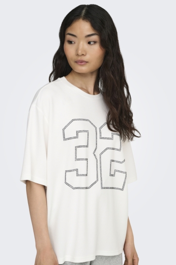 Jacqueline de Yong jdynila s/s t-shirt jrs Wit