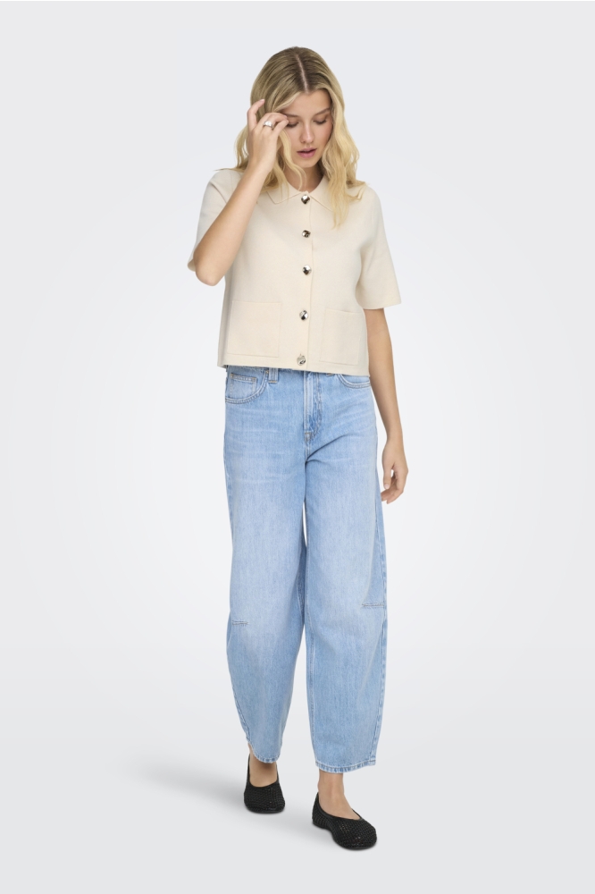 Jacqueline de Yong beige dames vest | Model