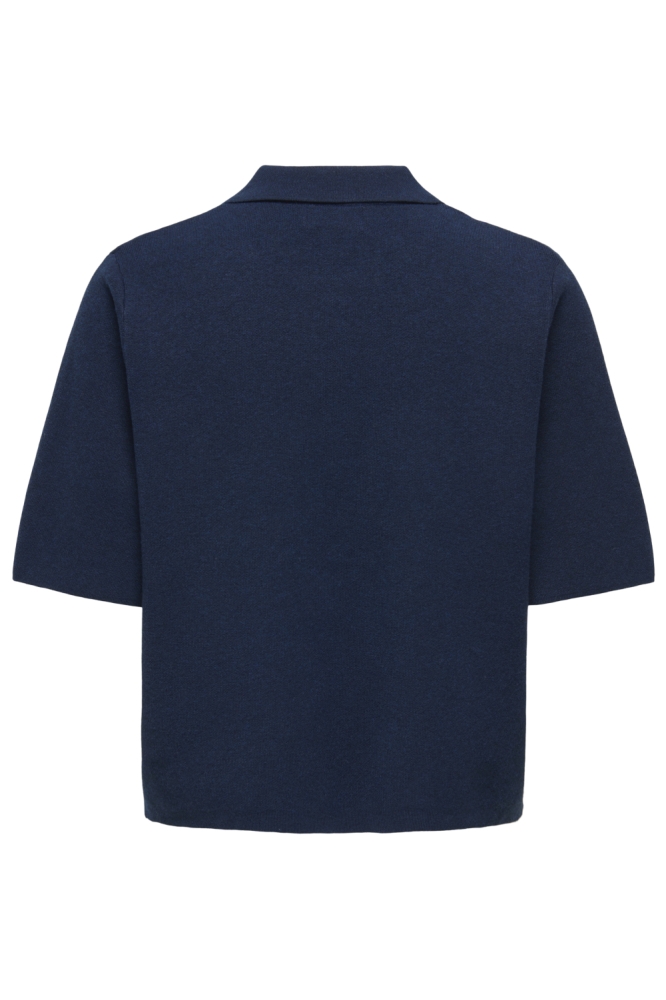 Jacqueline de Yong blauwe dames vest | Achteraanzicht