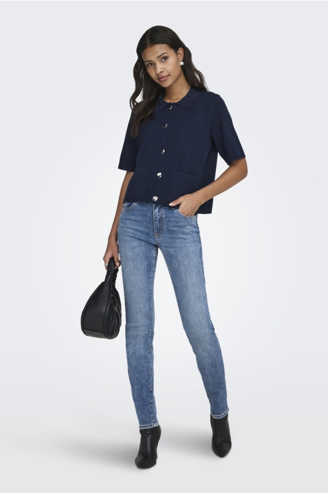 Jacqueline de Yong blauwe dames vest |