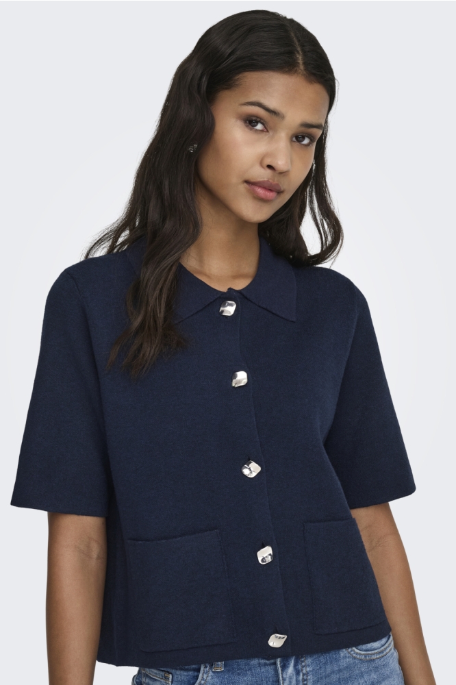 Jacqueline de Yong blauwe dames vest |