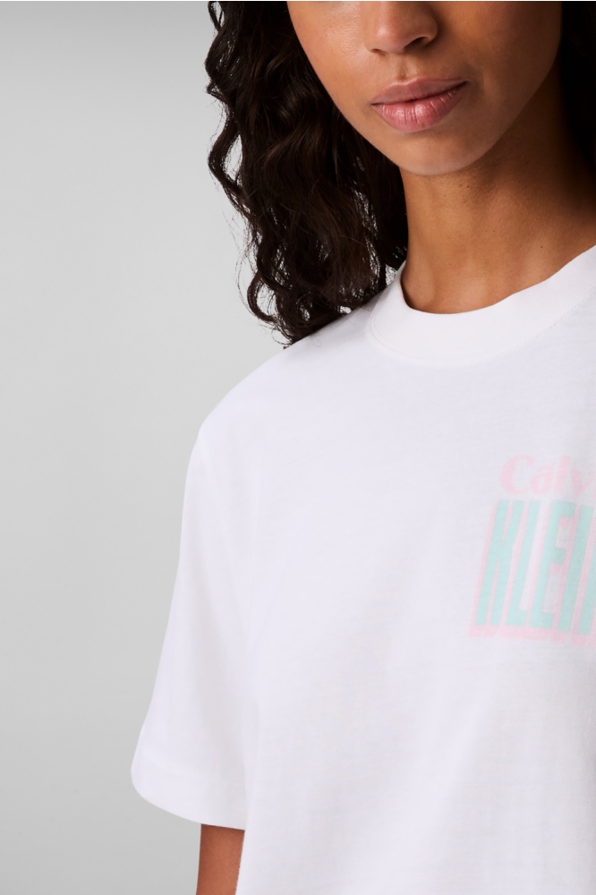 Calvin Klein witte dames t-shirt | Close up