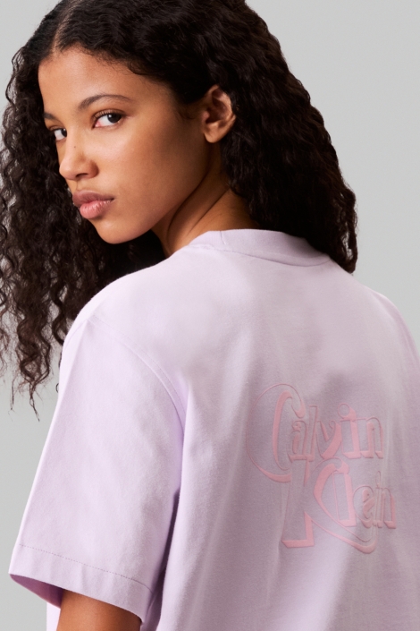 Calvin Klein roze dames t-shirt | Close up
