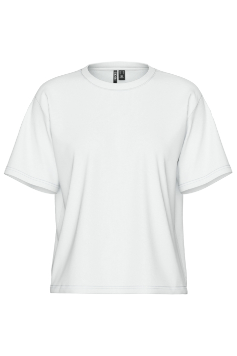 Pieces witte dames t-shirt | Vooraanzicht