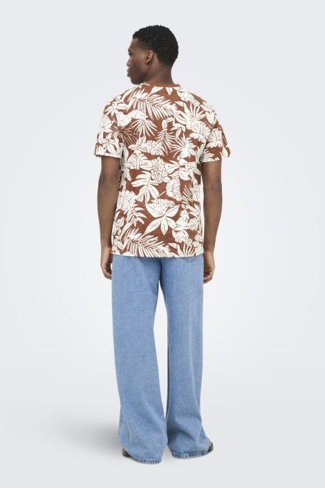 Only & Sons camel heren t-shirt | Model