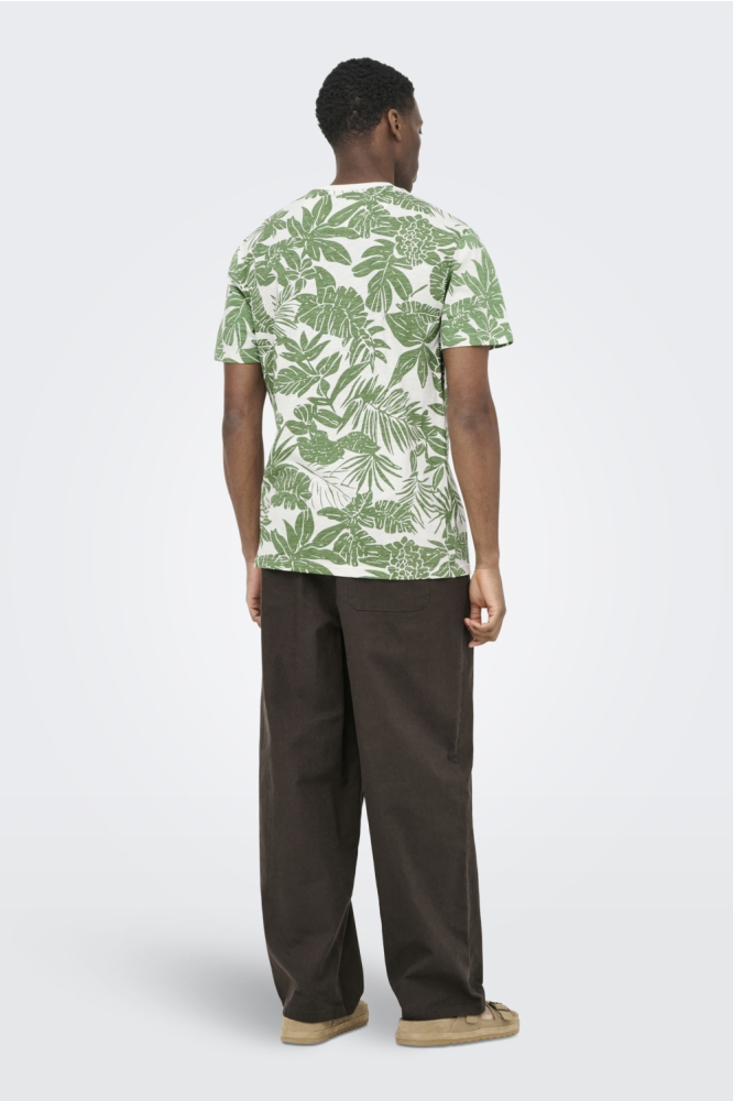 Only & Sons beige heren t-shirt | Model