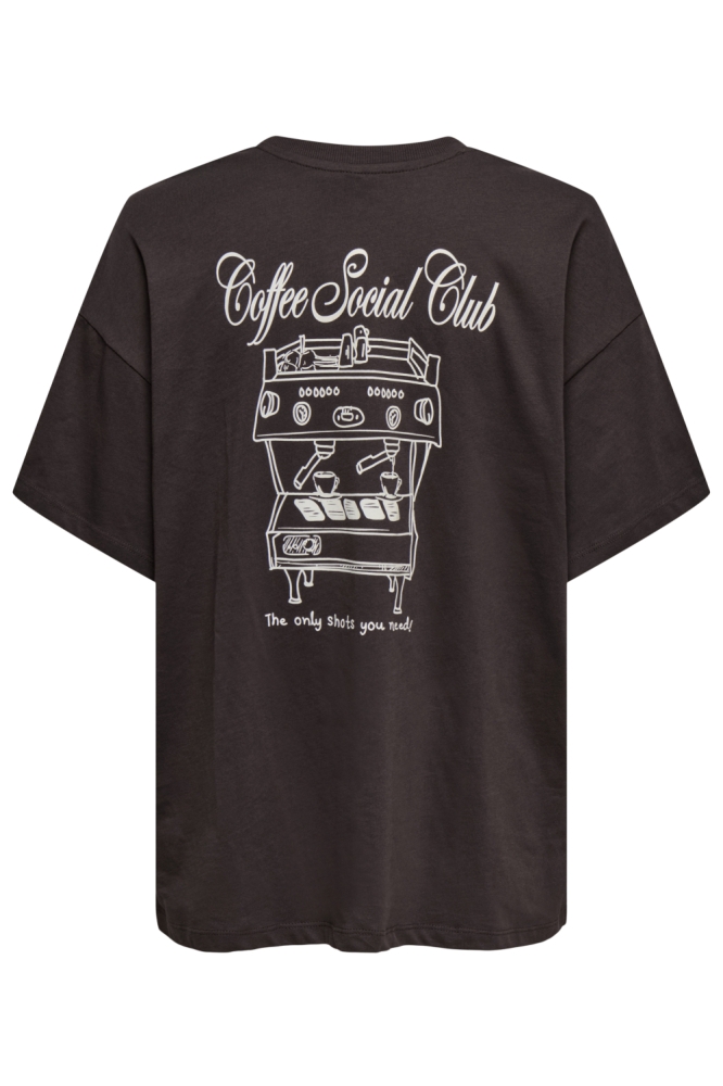 Only bruine dames t-shirt | Achteraanzicht