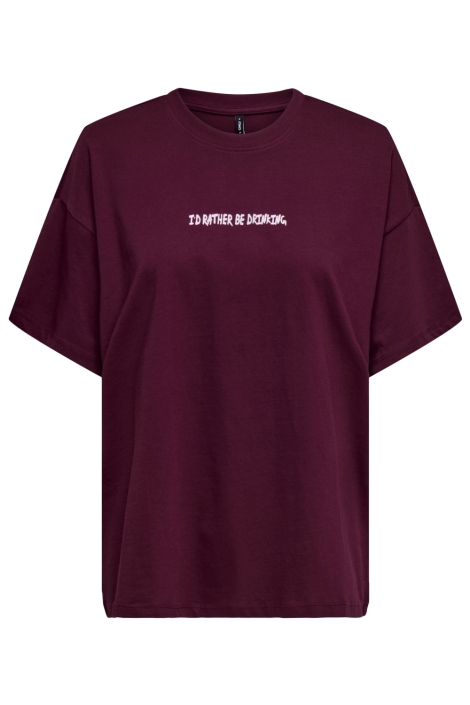 Only bordeaux dames t-shirt | Vooraanzicht