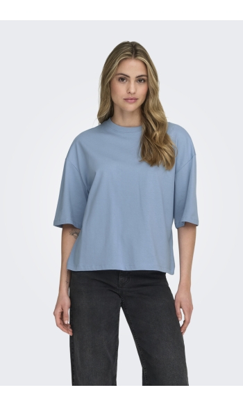 ONLLARA S/S BOXY TEE JRS 15370997 SOFT CHAMBRAY