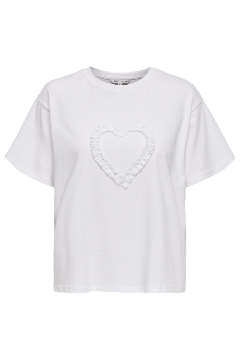 Only witte dames t-shirt | Vooraanzicht