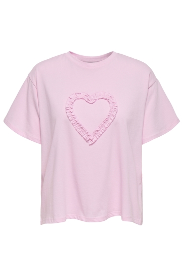 Only ONLZAMMY S/S TEE BOX JRS 15365527 Pink Lady/HEART
