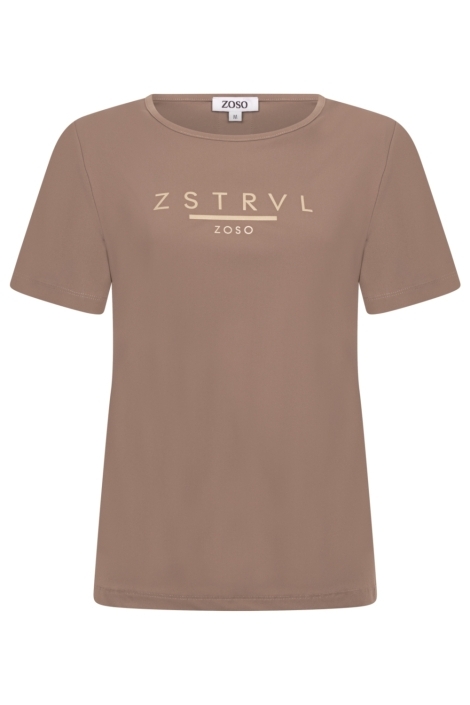 Zoso camel dames t-shirt | Vooraanzicht