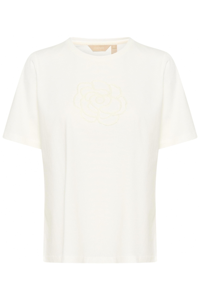 Culture witte dames t-shirt | Vooraanzicht