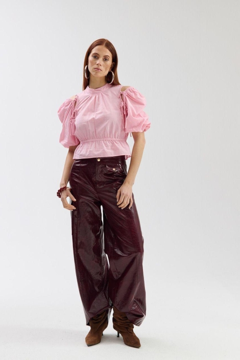 Harper & Yve roze dames blouse | Model