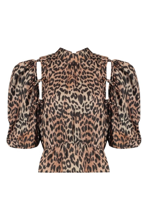 Harper & Yve camel dames blouse | Vooraanzicht