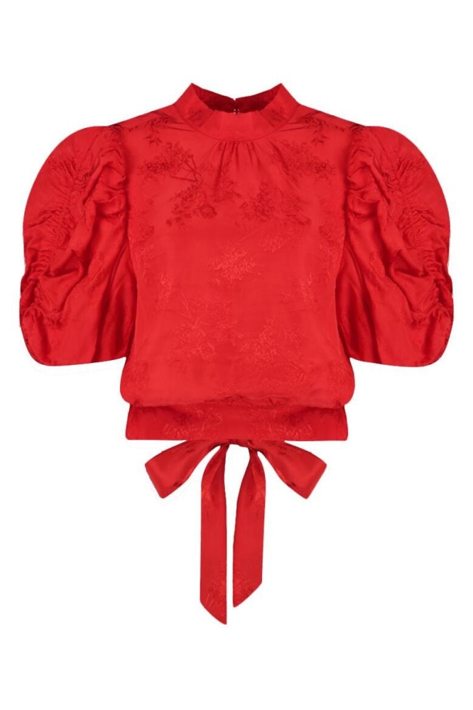 Harper & Yve rode dames blouse | Vooraanzicht