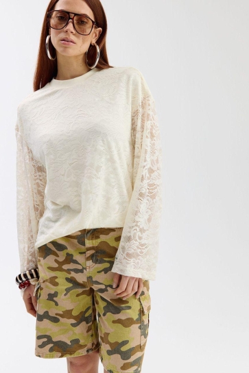 Harper & Yve T-shirt ELANA LS SS6P608 101 ecru