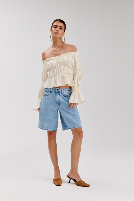 Harper & Yve ecru dames t-shirt | Model