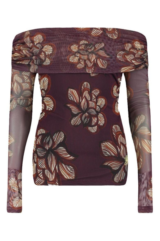 Harper & Yve paarse dames t-shirt | Vooraanzicht