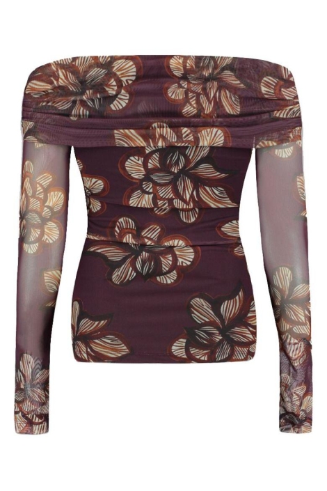 Harper & Yve paarse dames t-shirt | Achteraanzicht